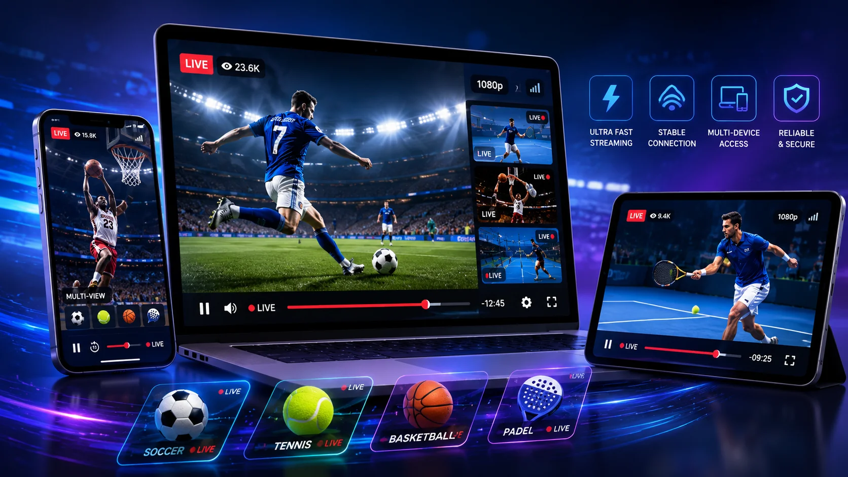 Online match video streaming for websites